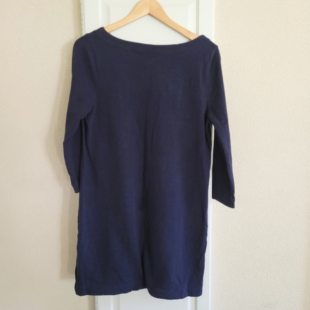 J. Crew | Knit Swim Beach Cover Up 3/4 Sleeves | Navy | Size M - Picture 6 of 6